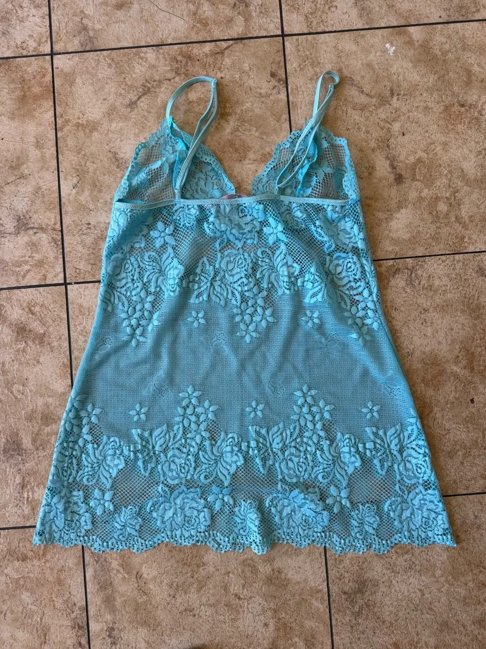 Victoria's Secret Turquoise Lace Chemise